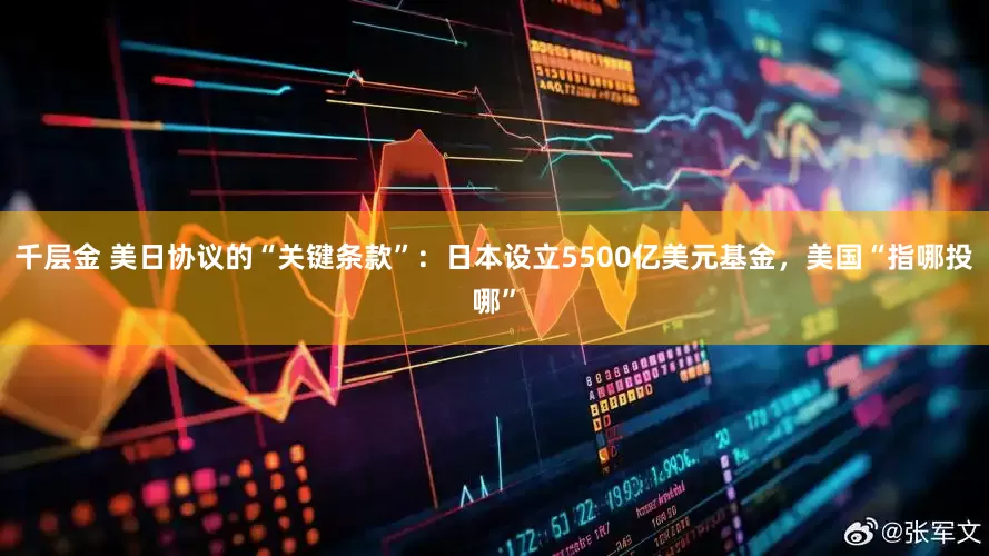 千层金 美日协议的“关键条款”：日本设立5500亿美元基金，美国“指哪投哪”